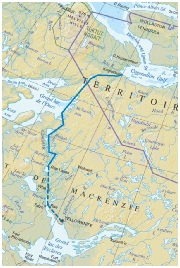 Carte du trajet prévu